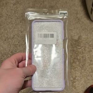 Purple Glitter Samsung Z Flip 6 Compatible Protective Phone Case